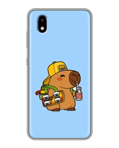 Чехол для ZTE Blade A3 (2020) с картинкой «Капибара на скейте»