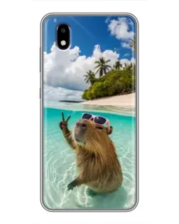 Чехол для ZTE Blade A3 (2020) с картинкой «Капибара на море»