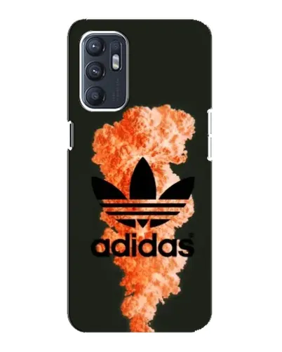 Чехол для ZTE Blade A31 Plus с картинкой «Оранжевый дым Adidas»