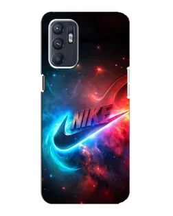Чехол для ZTE Blade A31 Plus с картинкой «Огненный логотип Nike»