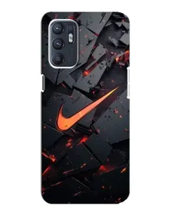 Чехол для ZTE Blade A31 Plus с картинкой «Nike — эффект разломов»