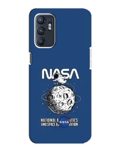 Чехол для ZTE Blade A31 Plus с картинкой «NASA — лунная миссия»