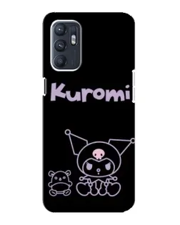 Чехол для ZTE Blade A31 Plus с картинкой «Kuromi — черный минимализм»