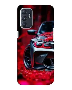 Чехол для ZTE Blade A31 Plus с картинкой «Спортивная BMW и цветы»