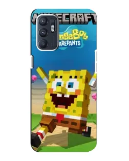 Чохол для ZTE Blade A31 Plus з картинкою «Губка Боб Minecraft»