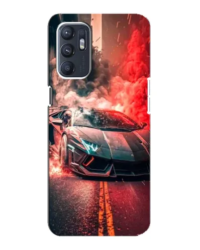 Чехол для ZTE Blade A31 Plus с картинкой «Lamborghini красный дым»