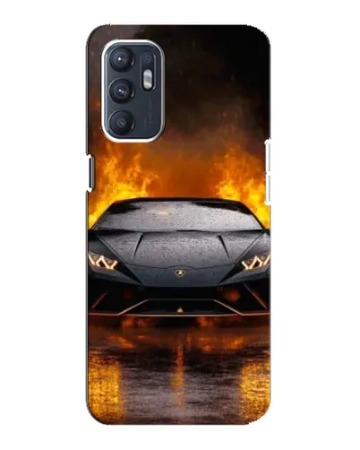 Чехол для ZTE Blade A31 Plus с картинкой «Lamborghini в огне»