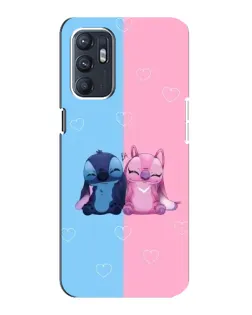 Чехол для ZTE Blade A31 Plus с картинкой «Stitch и Angel Love»