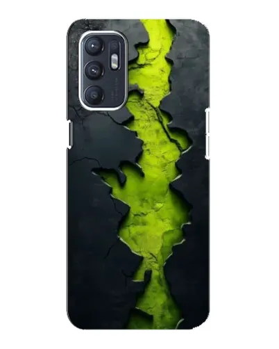 Чехол для ZTE Blade A31 Plus с картинкой «Салатовый разлом скалы»