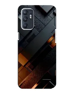 Чехол для ZTE Blade A31 Plus с картинкой «Черные геометрические блоки»
