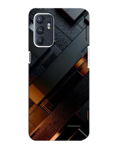 Чехол для ZTE Blade A31 Plus с картинкой «Черные геометрические блоки»