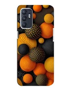 Чехол для ZTE Blade A31 Plus с картинкой «Объемные оранжевые сферы»
