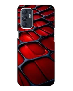 Чехол для ZTE Blade A31 Plus с картинкой «Красная глянцевая сетка»