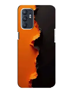 Чехол для ZTE Blade A31 Plus с картинкой «Оранжевый разлом»
