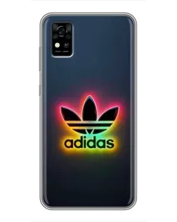 Чехол для ZTE Blade A31 с картинкой «Неоновый Adidas»