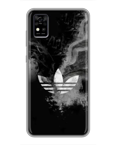 Чехол для ZTE Blade A31 с картинкой «Абстрактный дым Adidas»