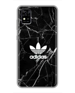 Чехол для ZTE Blade A31 с картинкой «Белый мрамор Adidas»