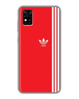 Чехол для ZTE Blade A31 с картинкой «Красный минимализм Adidas»