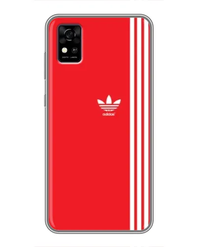 Чехол для ZTE Blade A31 с картинкой «Красный минимализм Adidas»