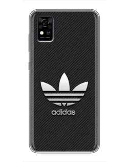 Чехол для ZTE Blade A31 с картинкой «Adidas Карбоновая текстура»