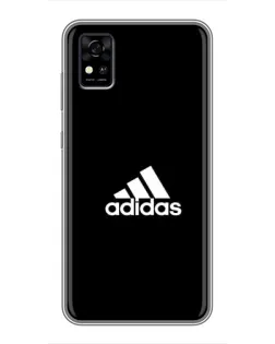 Чехол для ZTE Blade A31 с картинкой «Черная классика Adidas»