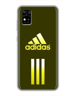 Чехол для ZTE Blade A31 с картинкой «Оливковый градиент Adidas»