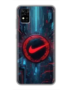 Чохол для ZTE Blade A31 з картинкою «Техногенний стиль Nike»