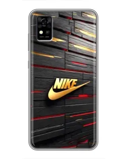 Чохол для ZTE Blade A31 з картинкою «Золотий Nike на металі»