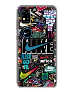 Чохол для ZTE Blade A31 з картинкою «Яскравий колаж Nike»