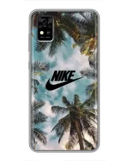 Чохол для ZTE Blade A31 з картинкою «Тропічний принт Nike»