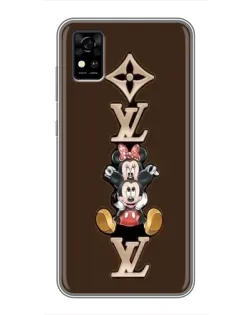 Чехол для ZTE Blade A31 с картинкой «LV и Микки Маус»