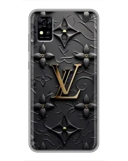 Чехол для ZTE Blade A31 с картинкой «Кожаная текстура LV»