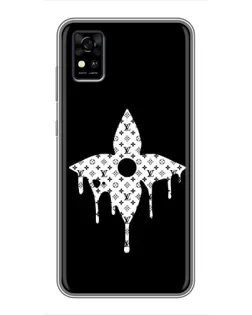 Чехол для ZTE Blade A31 с картинкой «Цветочная монограмма»