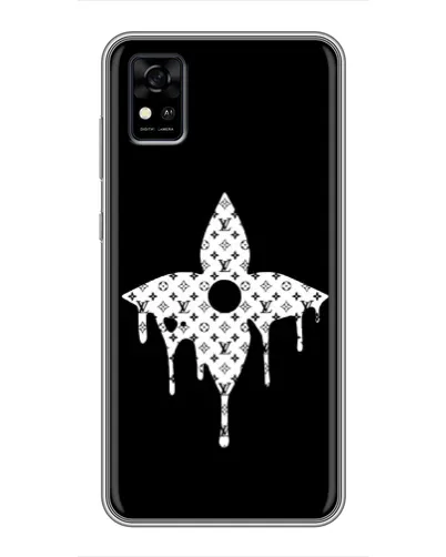 Чехол для ZTE Blade A31 с картинкой «Цветочная монограмма»