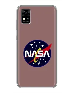 Чехол для ZTE Blade A31 с картинкой «NASA — ретро космос» Чехол для ZTE Blade A31 с картинкой «NASA — ретро космос»