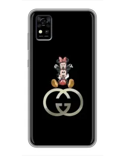 Чехол для ZTE Blade A31 с картинкой «Минни Маус на лого»