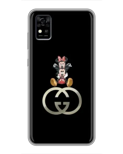 Чехол для ZTE Blade A31 с картинкой «Минни Маус на лого»