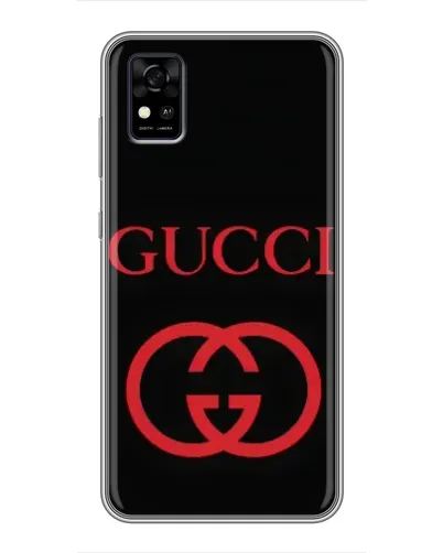 Чехол для ZTE Blade A31 с картинкой «Gucci — красный логотип»