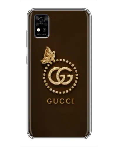 Чехол для ZTE Blade A31 с картинкой «Gucci — золотая бабочка»