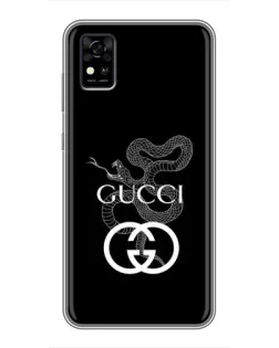 Чехол для ZTE Blade A31 с картинкой «Gucci — серебряная змея»