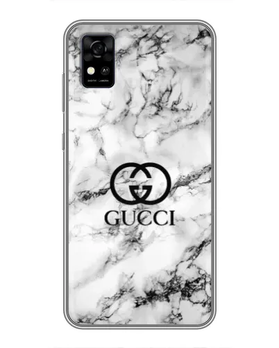 Чехол для ZTE Blade A31 с картинкой «Gucci — мраморный шик»