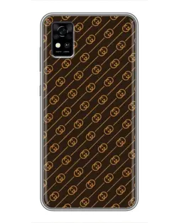 Чехол для ZTE Blade A31 с картинкой «Gucci — золотые диагонали»
