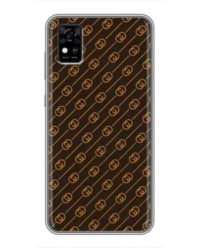 Чехол для ZTE Blade A31 с картинкой «Gucci — золотые диагонали»