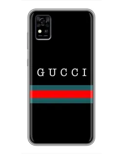 Чехол для ZTE Blade A31 с картинкой «Gucci — красный пояс»