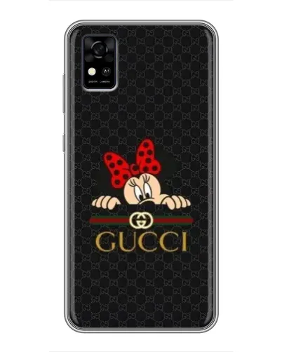 Чехол для ZTE Blade A31 с картинкой «Минни Маус Gucci — черный»