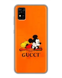 Чехол для ZTE Blade A31 с картинкой «Микки Маус Gucci — оранж»