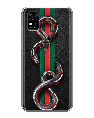 Чехол для ZTE Blade A31 с картинкой «Gucci — змея на полосе» Чехол для ZTE Blade A31 с картинкой «Gucci — змея на полосе»