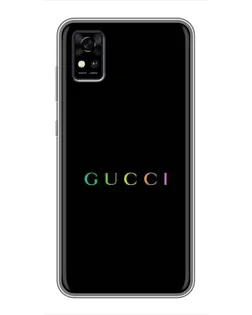 Чехол для ZTE Blade A31 с картинкой «Gucci — неоновый минимализм»