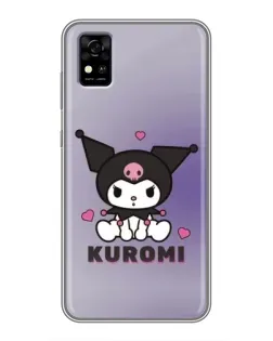Чехол для ZTE Blade A31 с картинкой «Kuromi — фиолетовый арт»