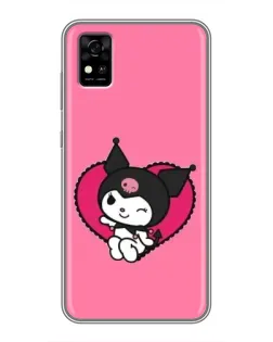 Чехол для ZTE Blade A31 с картинкой «Kuromi — любовь в сердце»